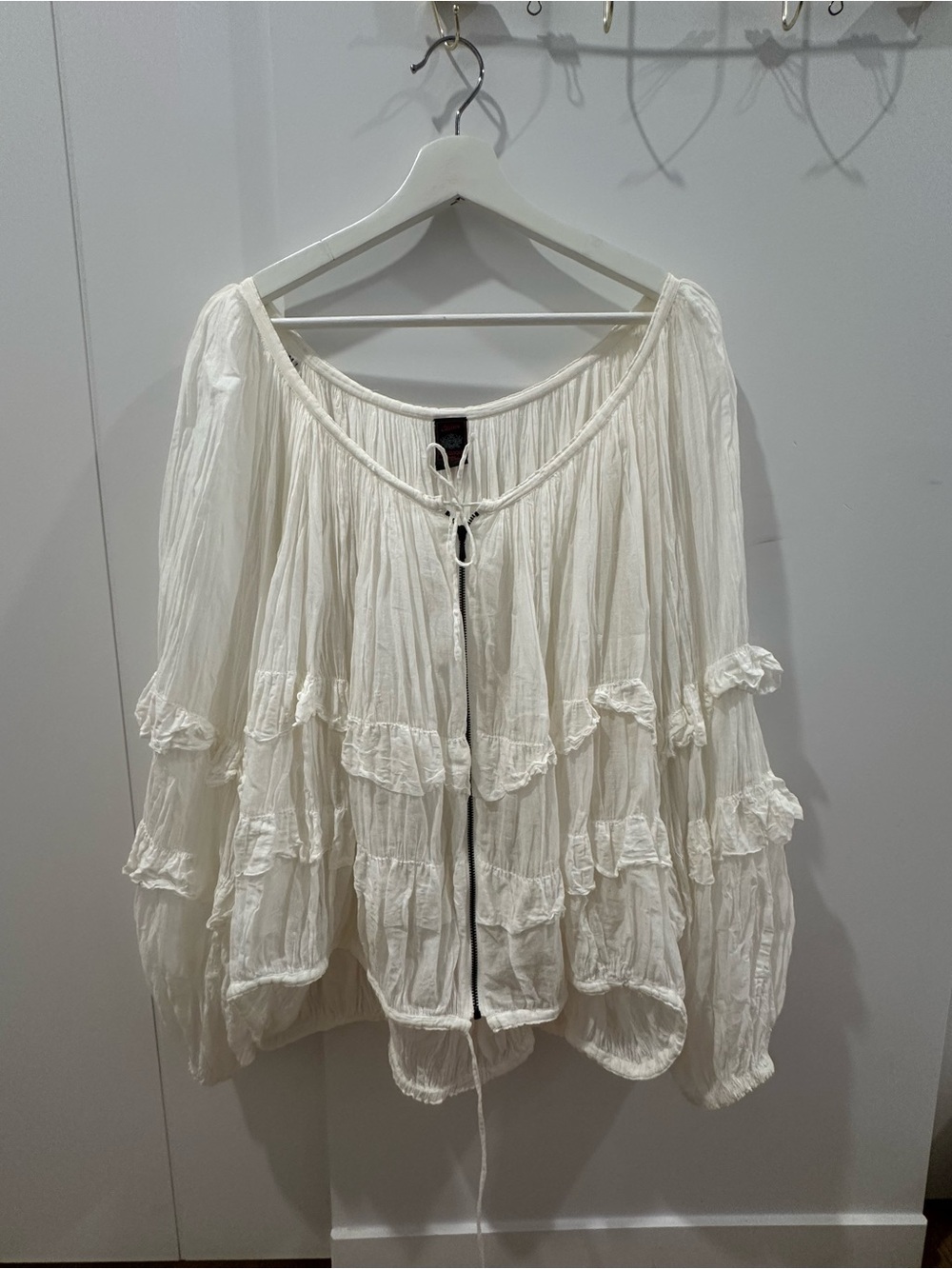 Jean paul gauthier 2000’s Bohemian Ruffle Peasant Top - White